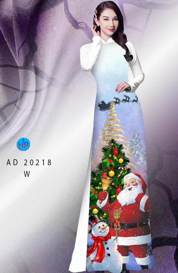 Áo Dài Giáng Sinh thiết kế 2020 AD 20218
