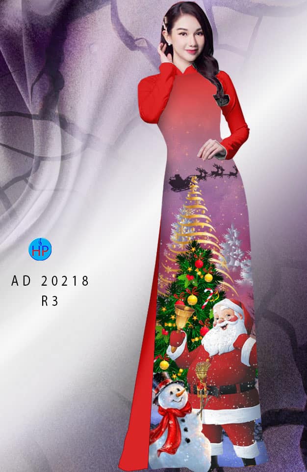 Áo Dài Giáng Sinh thiết kế 2020 AD 20218