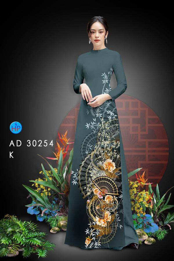 Áo Dài Hoa In 3D thiết kế 2020 AD 30254