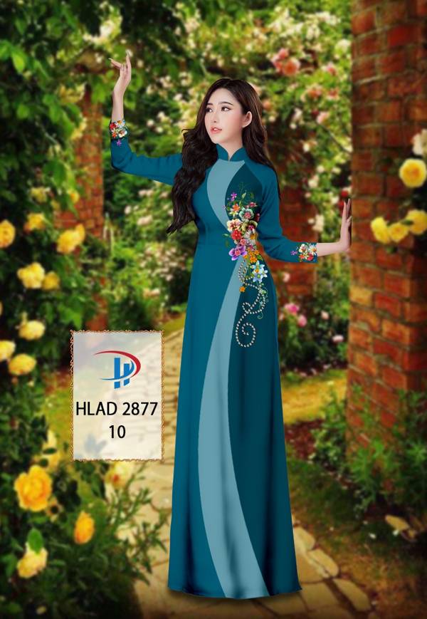 Áo Dài Hoa In 3D kiểu mới AD HLAD 2877