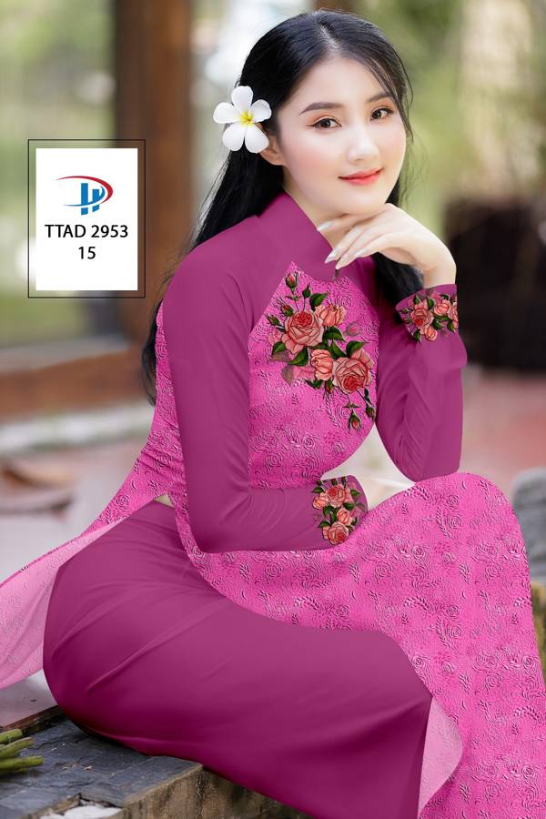 Áo Dài Hoa Hồng Độc Đáo AD TTAD2953