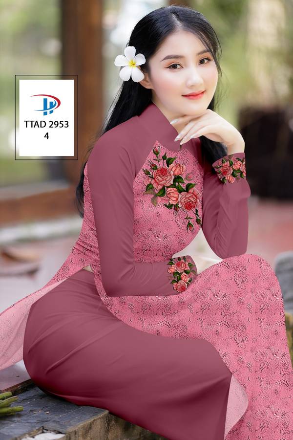 Áo Dài Hoa Hồng Độc Đáo AD TTAD2953