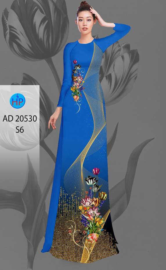 Áo Dài Hoa In 3D Độc Đáo AD 20530