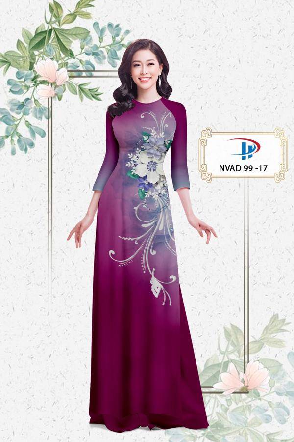 Áo Dài Hoa In 3D Vừa Ra  AD NVAD99