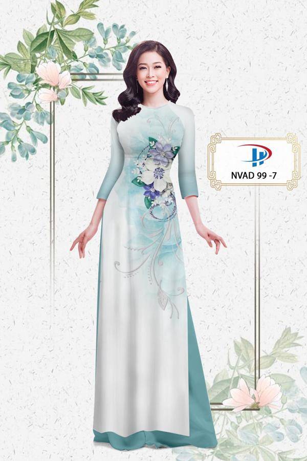 Áo Dài Hoa In 3D Vừa Ra  AD NVAD99