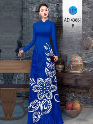 Vải Áo Dài Hoa In 3D AD 43861 35