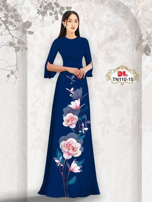 Vải Áo Dài Hoa In 3d Ad Tn110
