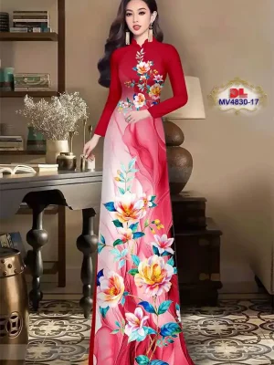 Vải Áo Dài Hoa Cẩm Chướng Ad Mv4830
