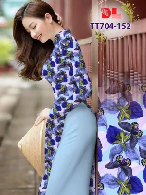 Vải Áo Dài Hoa Đều Ad Tt704