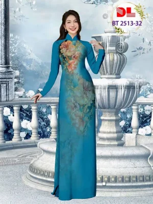 Vải Áo Dài Hoa In 3d Ad Bt2513
