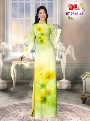 Vải Áo Dài Hoa In 3d Ad Bt2516