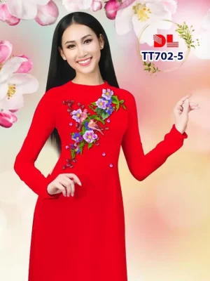 Vải Áo Dài Hoa In 3d Ad Tt702