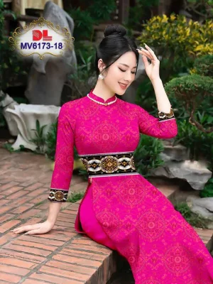 Vải Áo Dài Hoa Văn Ad Mv6173