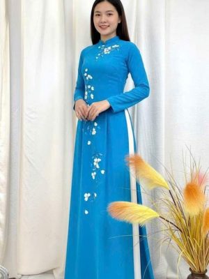 Vải Áo Dài Vẽ Tay Cao Cấp Hình AD V